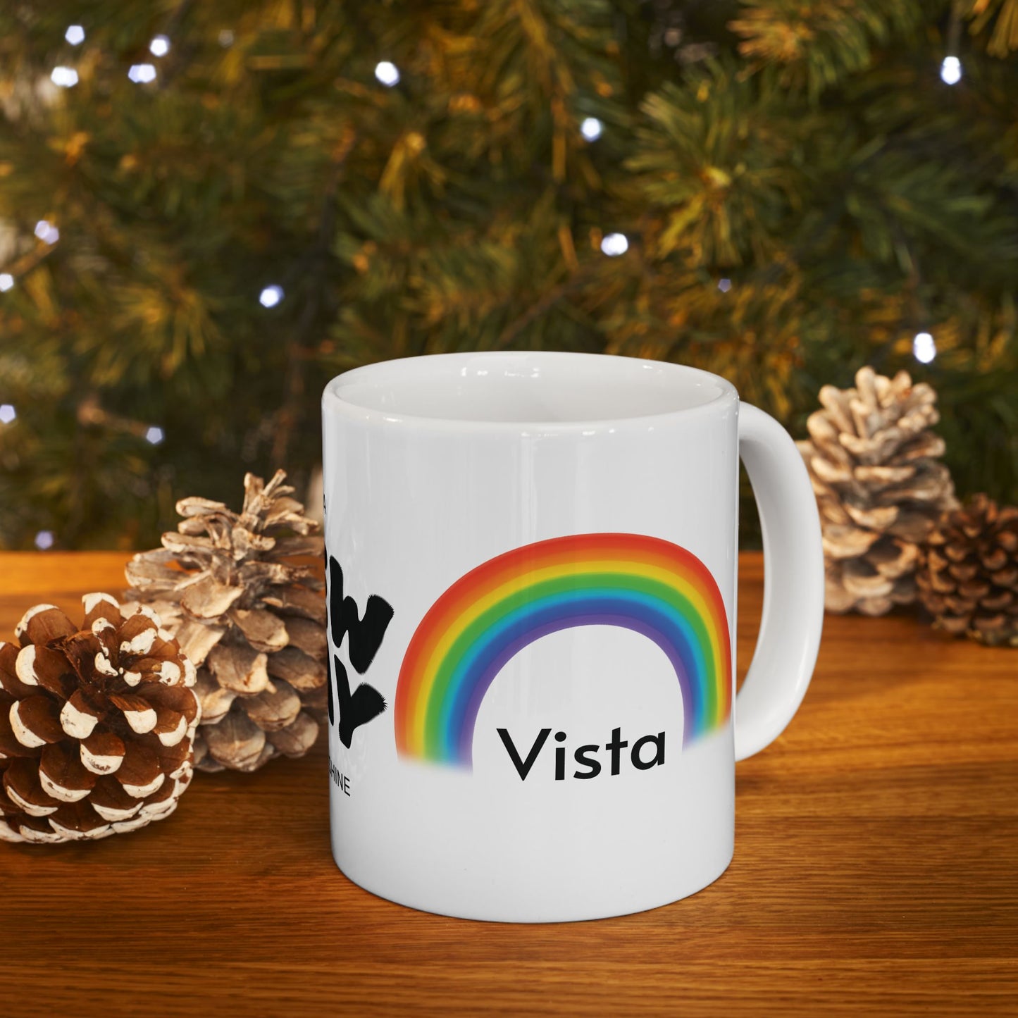 Cheerful Rainbow Mug - "It's a New Day" Coffee Cup for Positive Vibes