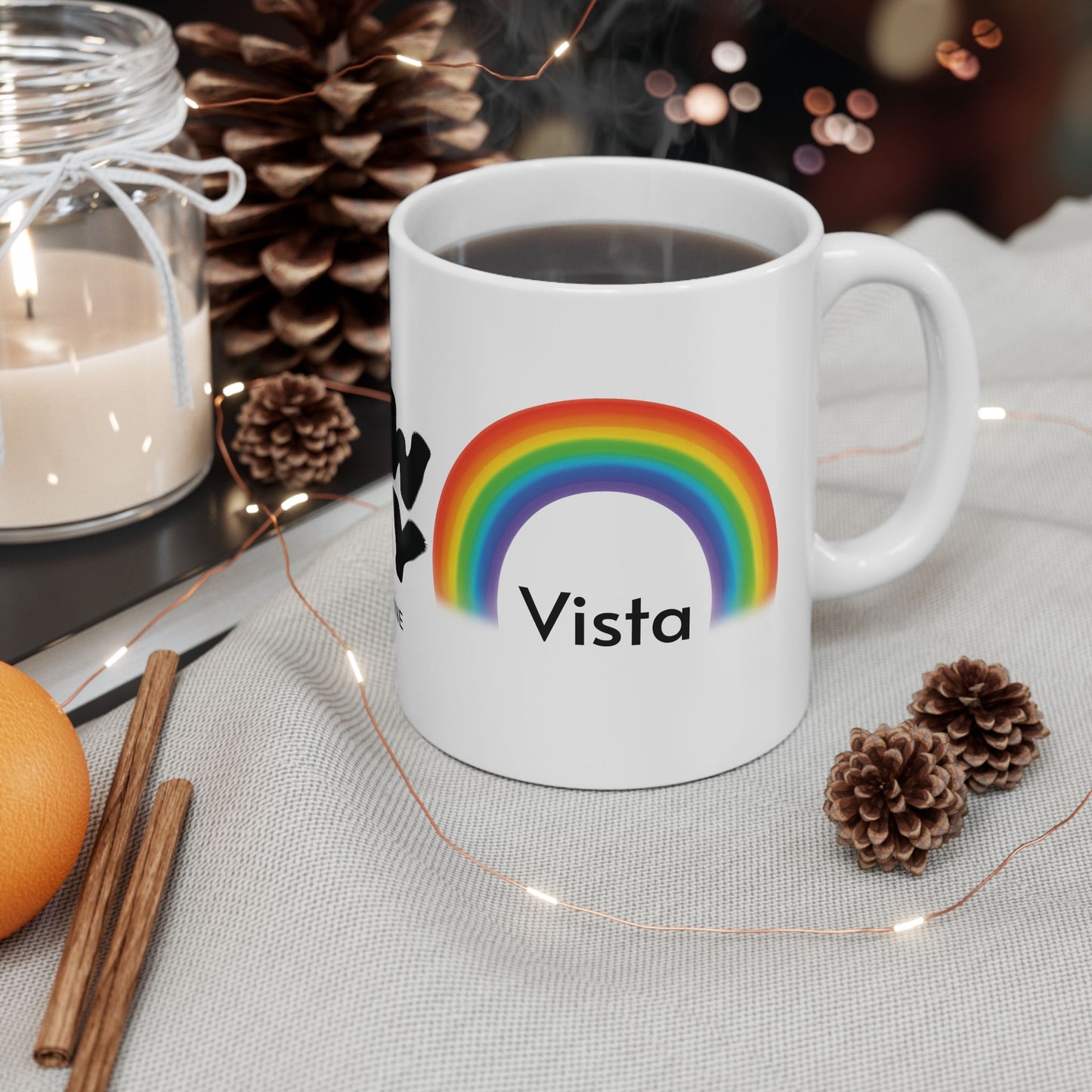 Cheerful Rainbow Mug - "It's a New Day" Coffee Cup for Positive Vibes