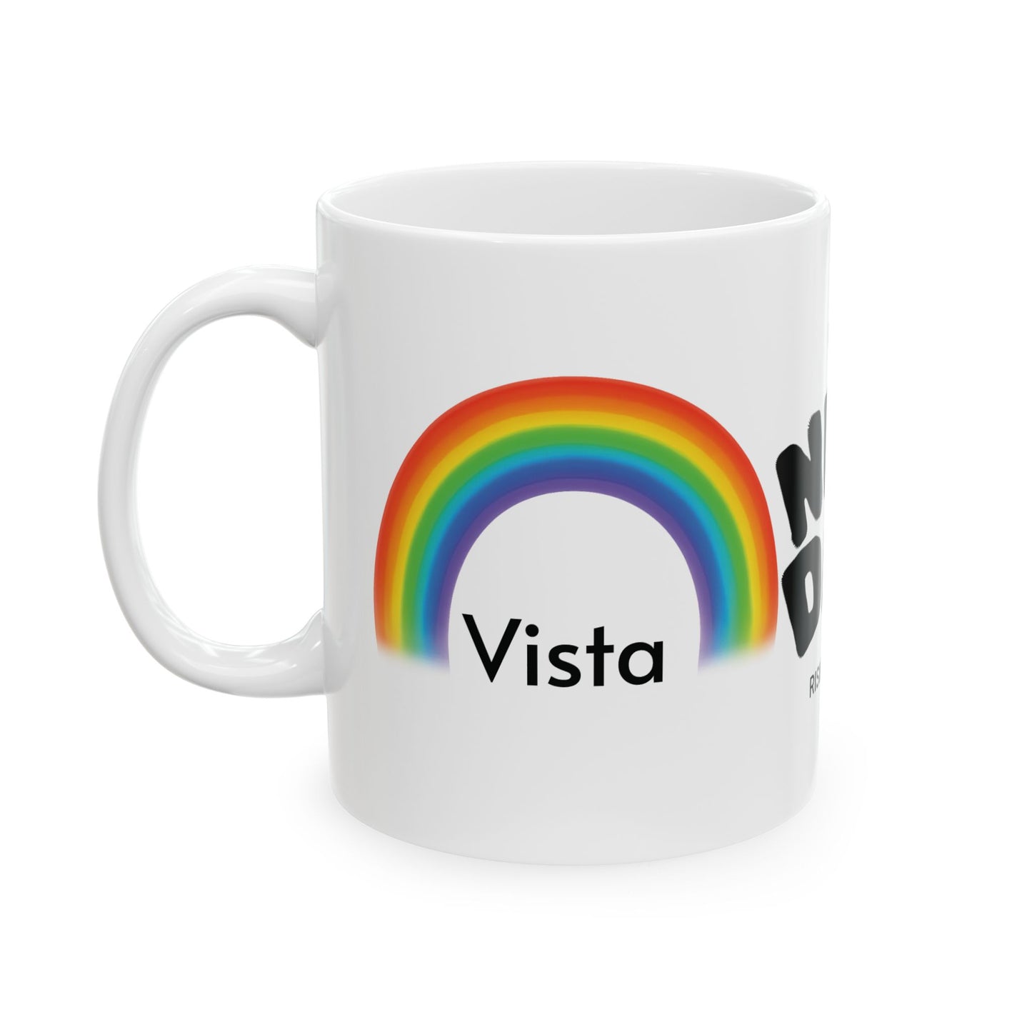 Cheerful Rainbow Mug - "It's a New Day" Coffee Cup for Positive Vibes
