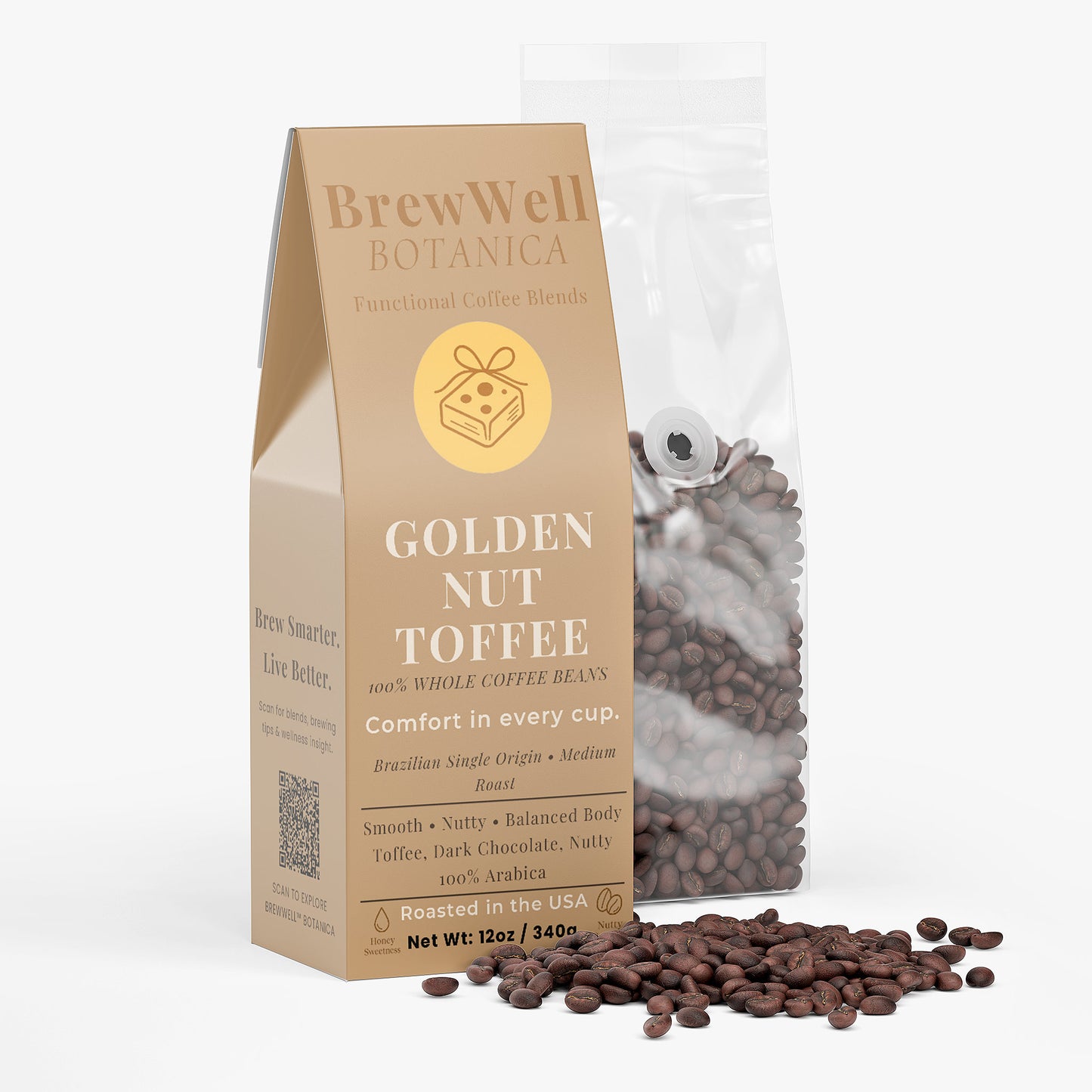 Golden Nut Toffee Coffee (Medium Roast) Whole Bean
