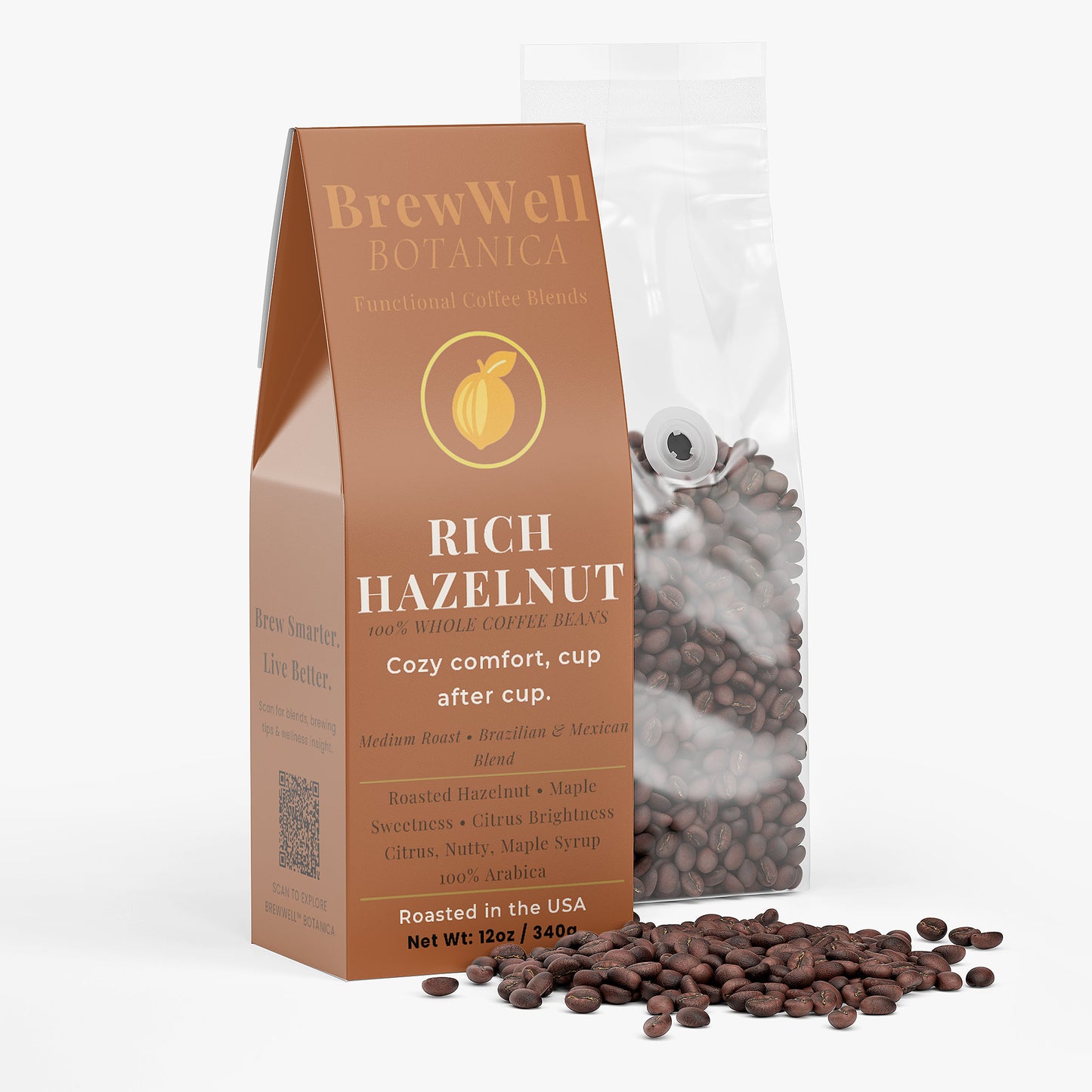 Rich Hazelnut Coffee (Medium Roast) Whole bean