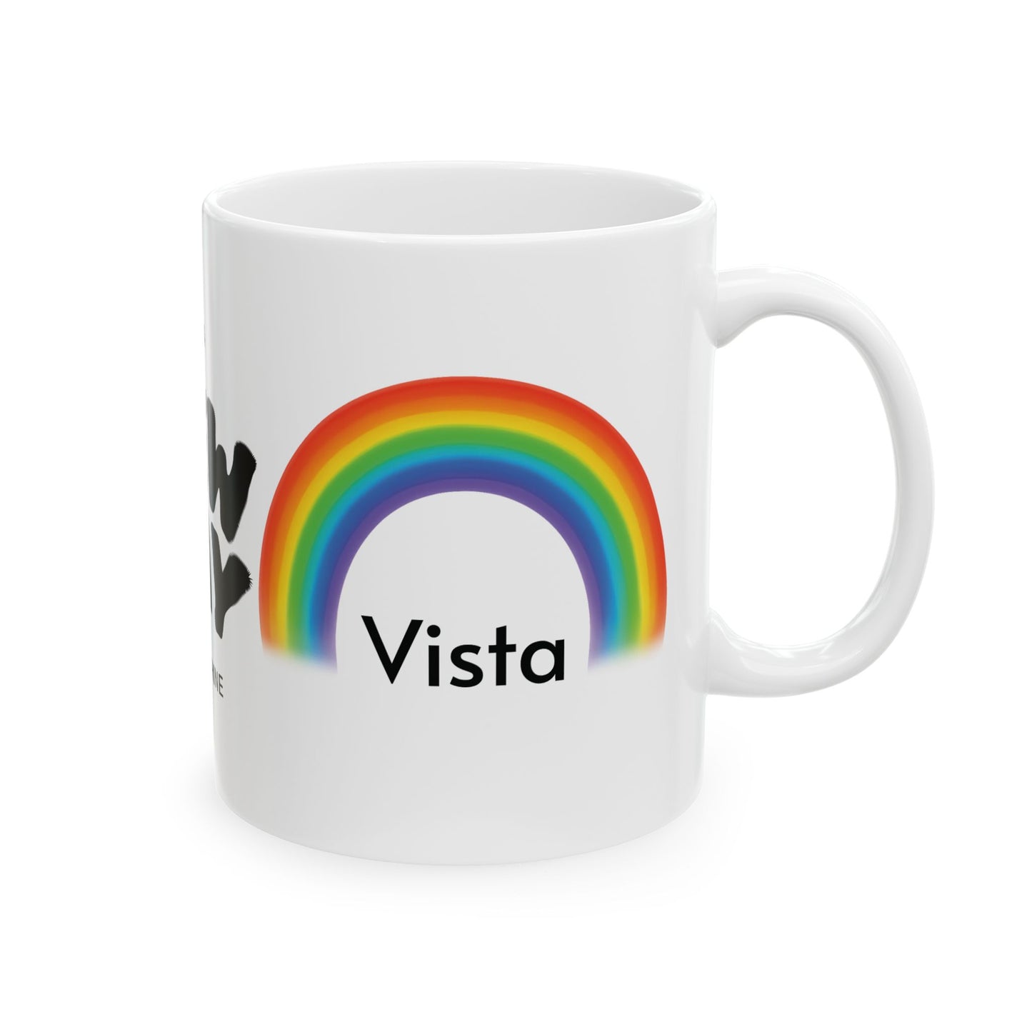 Cheerful Rainbow Mug - "It's a New Day" Coffee Cup for Positive Vibes