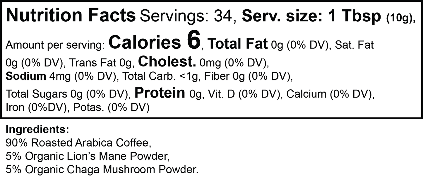 Vitality Mushroom Coffee (Medium Roast) Ground