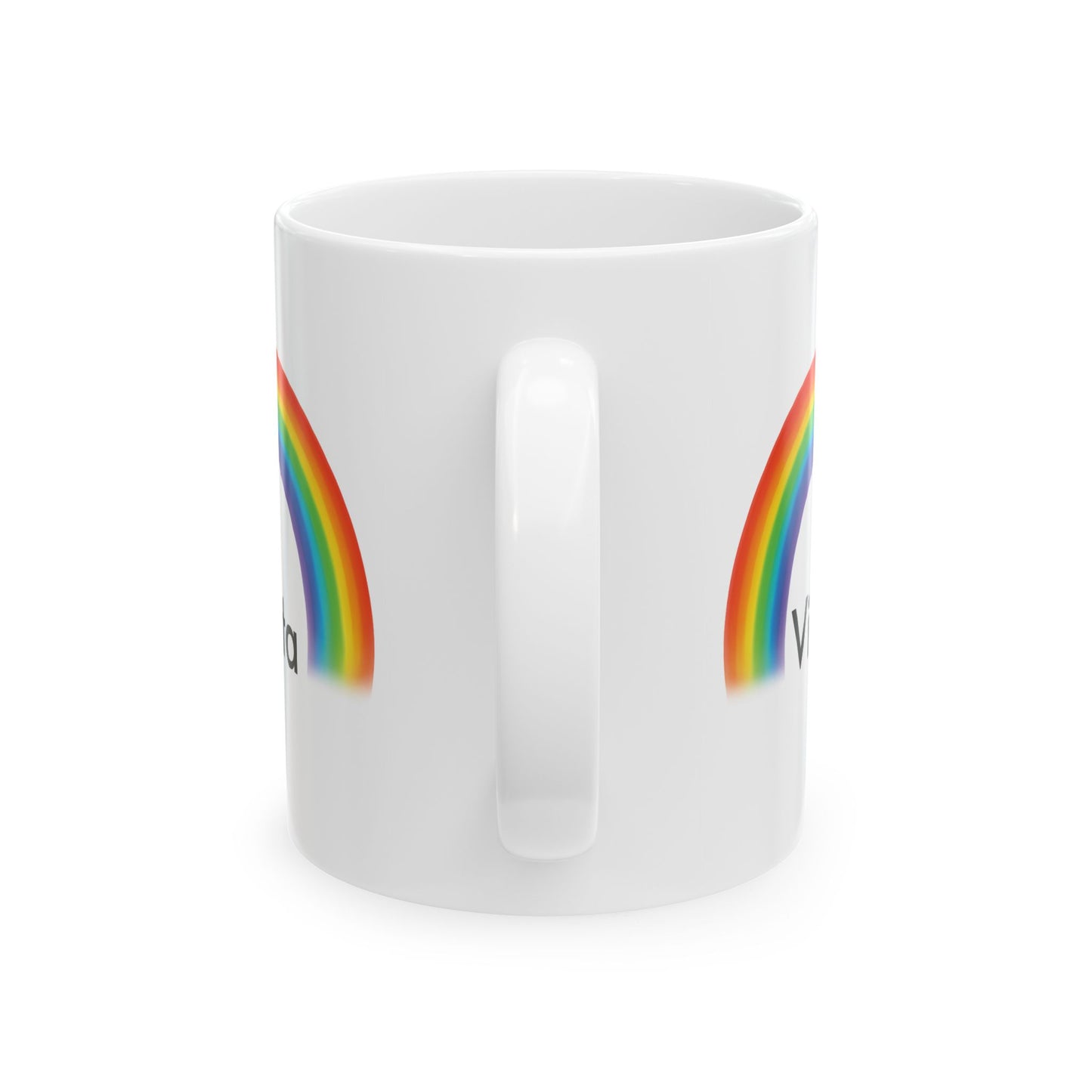 Cheerful Rainbow Mug - "It's a New Day" Coffee Cup for Positive Vibes