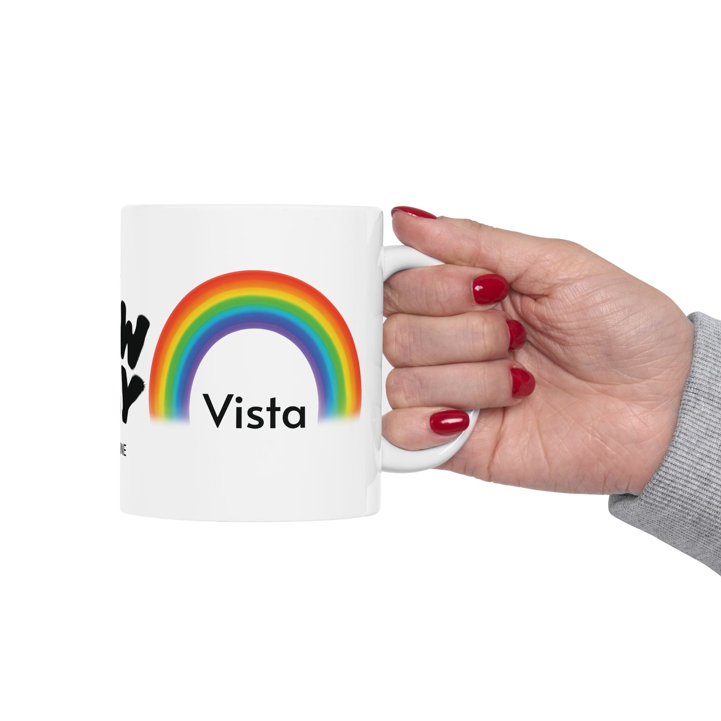 Cheerful Rainbow Mug - "It's a New Day" Coffee Cup for Positive Vibes