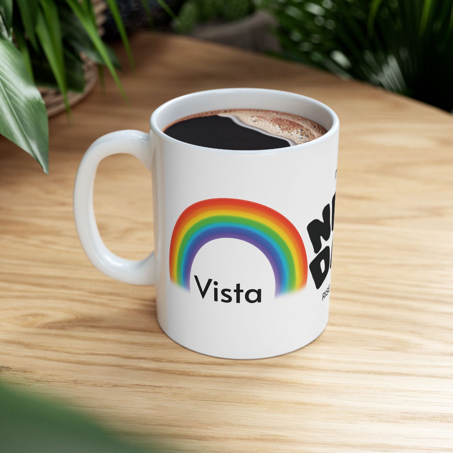 Cheerful Rainbow Mug - "It's a New Day" Coffee Cup for Positive Vibes