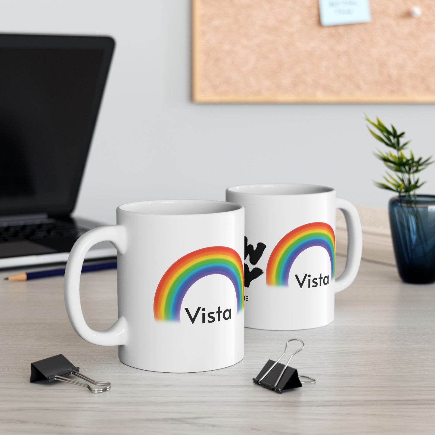 Cheerful Rainbow Mug - "It's a New Day" Coffee Cup for Positive Vibes