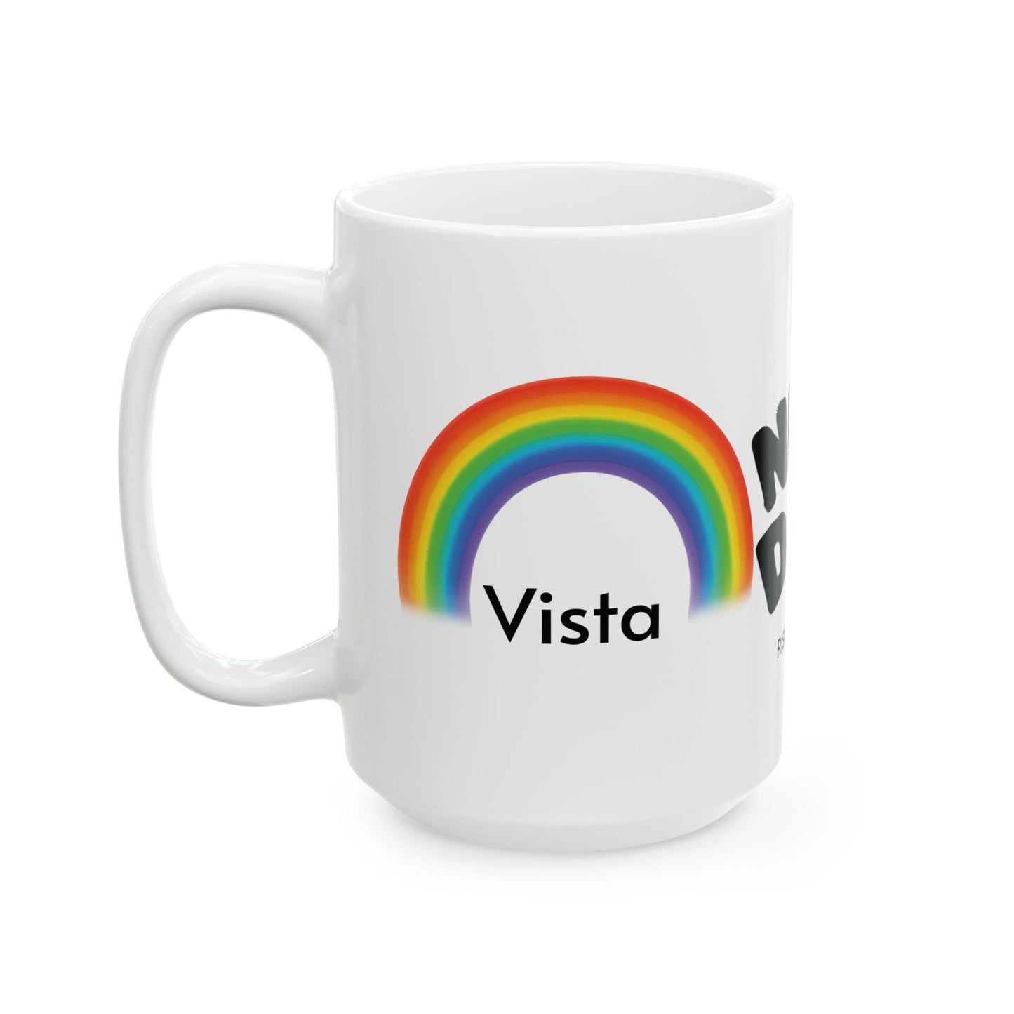 Cheerful Rainbow Mug - "It's a New Day" Coffee Cup for Positive Vibes
