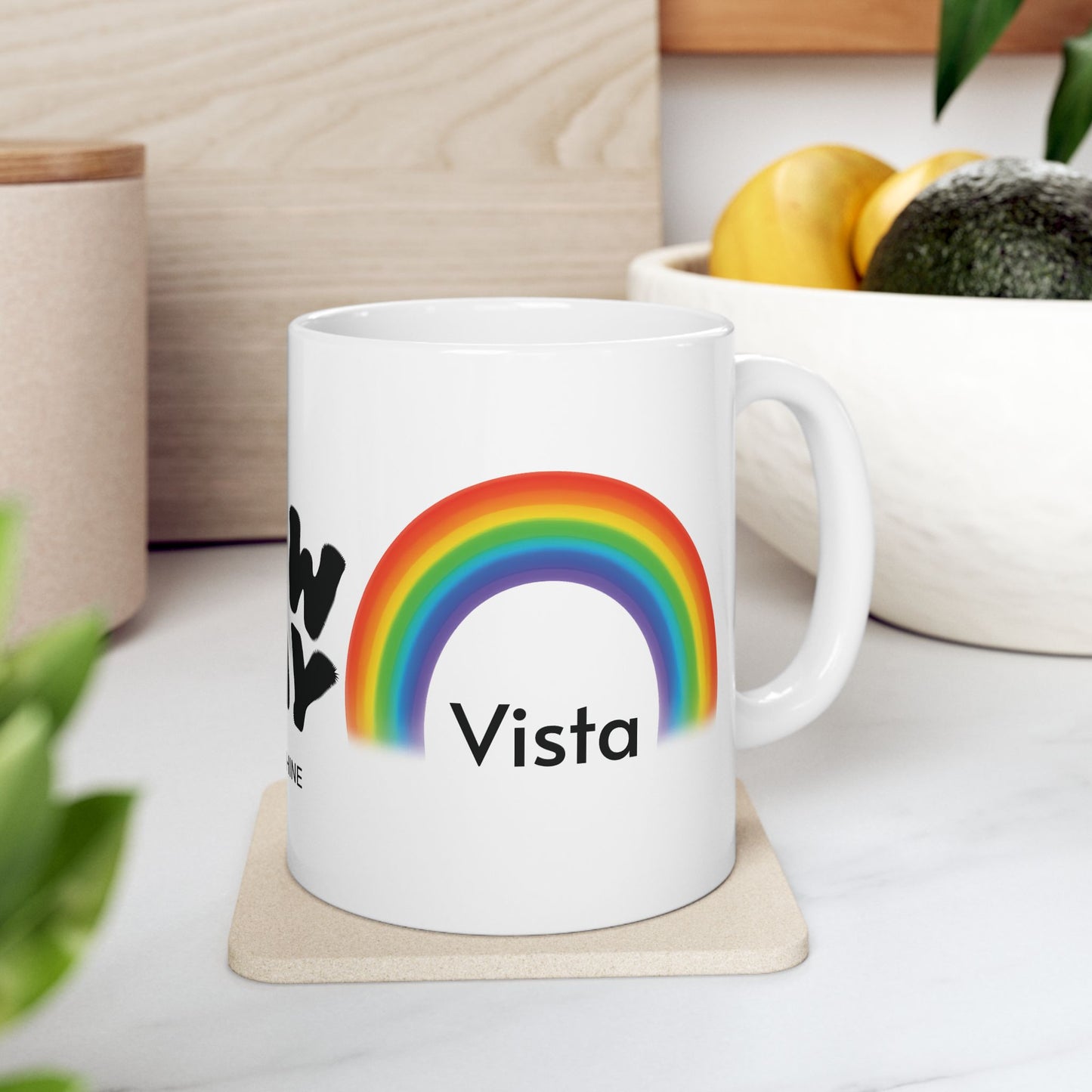 Cheerful Rainbow Mug - "It's a New Day" Coffee Cup for Positive Vibes