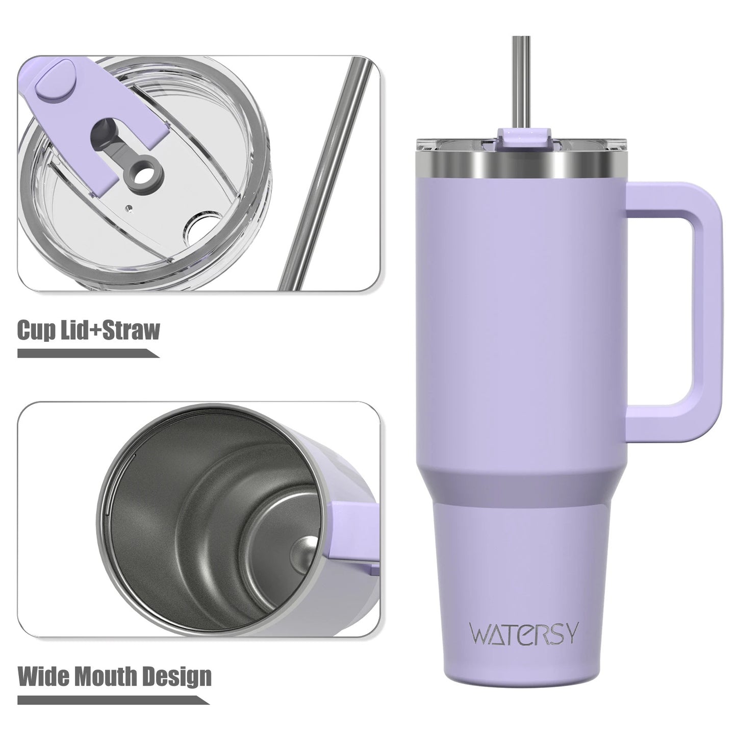 Thermal Stainless-Steel Tumbler with Handle 40oz