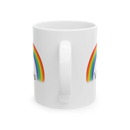 Cheerful Rainbow Mug - "It's a New Day" Coffee Cup for Positive Vibes