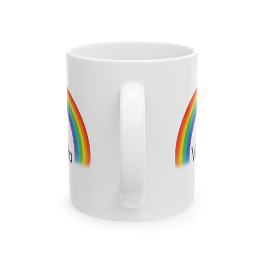 Cheerful Rainbow Mug - "It's a New Day" Coffee Cup for Positive Vibes